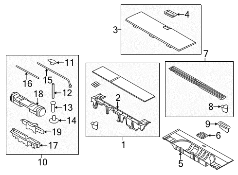 2007 Lincoln Navigator Interior Trim - Rear Body Diagram 2 - Thumbnail