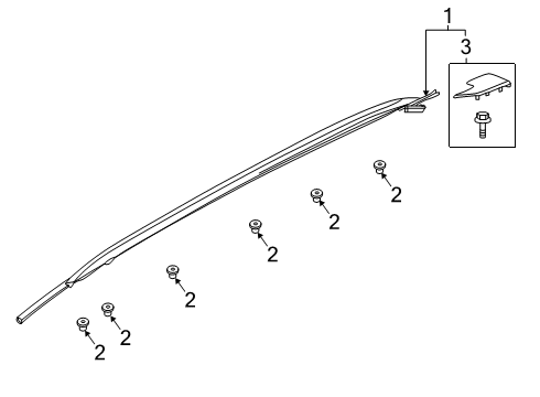 2024 Ford Explorer Roof Rack Diagram 2 - Thumbnail