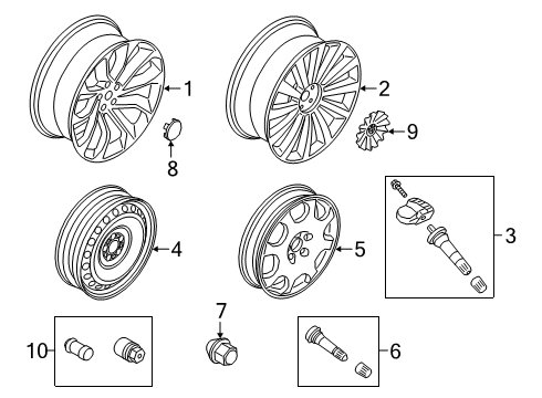 2022 Lincoln Aviator Wheels Diagram 2 - Thumbnail