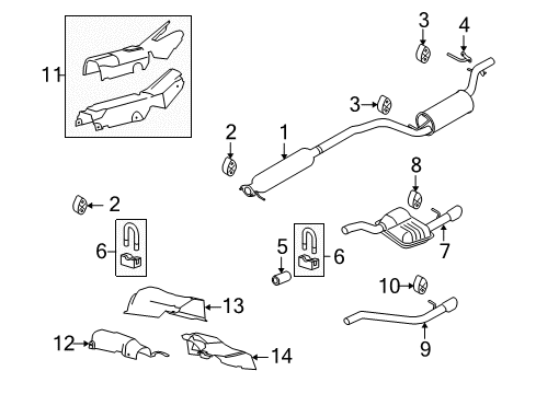 2009 Ford Focus Exhaust System Diagram 2 - Thumbnail