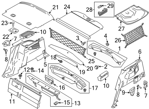 2017 Ford C-Max Interior Trim - Rear Body Diagram 2 - Thumbnail