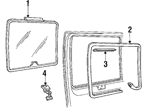 1985 Ford E-150 Econoline Glass - Side Panel Diagram 5 - Thumbnail
