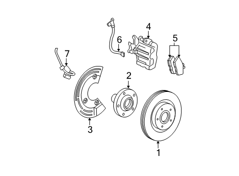 2005 Ford Five Hundred Brake Components Diagram 2 - Thumbnail