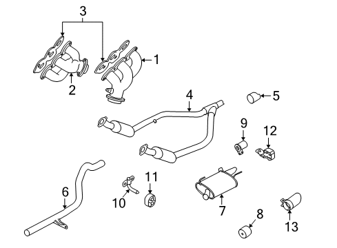 2007 Ford Mustang Exhaust Manifold Diagram 2 - Thumbnail