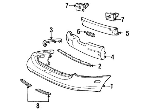 1997 Mercury Sable Bumper & Components - Rear Diagram