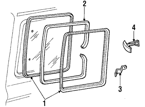 1987 Ford Ranger Side Glass Diagram
