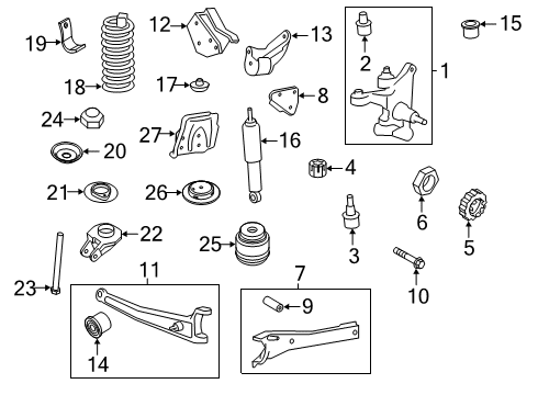 2022 Ford F-350 Super Duty Front Suspension Components Diagram 2 - Thumbnail
