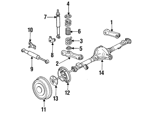 1985 Ford Mustang Axle Housing - Rear Diagram