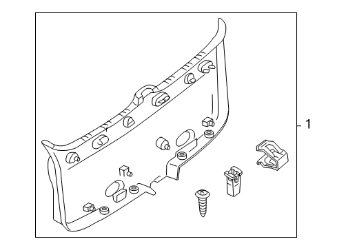 2011 Mercury Mariner Interior Trim - Lift Gate Diagram