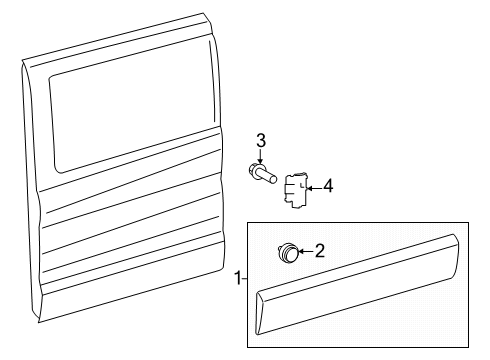 2025 Ford Transit-250 Exterior Trim - Side Door Diagram 2 - Thumbnail