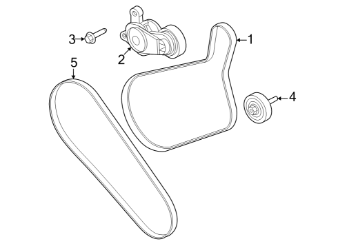 2024 Ford Escape Belts & Pulleys - Belts Diagram 2 - Thumbnail