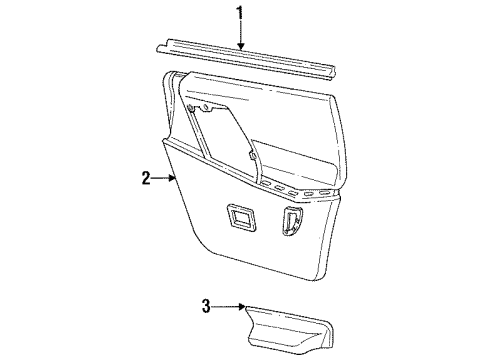 1987 Mercury Sable Interior Trim - Rear Door Diagram