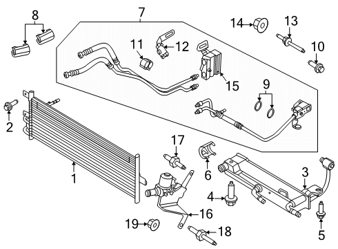 2025 Ford Mustang Trans Oil Cooler - Belts Diagram 4 - Thumbnail