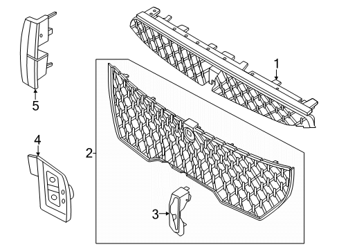 2024 Lincoln Nautilus Grille & Components Diagram 2 - Thumbnail