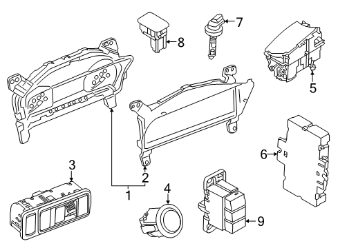 2024 Lincoln Corsair Cluster & Switches Diagram