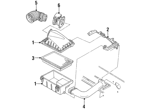 1992 Mercury Topaz Throttle Position Sensor Diagram for F1DZ9B989AB