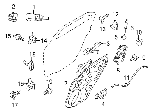 2010 Mercury Milan Rear Door Diagram 4 - Thumbnail