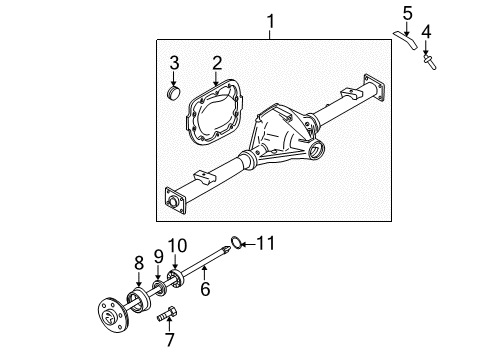 2011 Ford F-150 Axle Housing - Rear Diagram