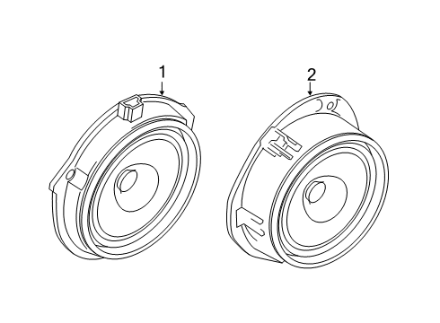 2020 Ford Ranger Rear Driver Speaker, Passenger Side Diagram for KB3Z-18808-GA