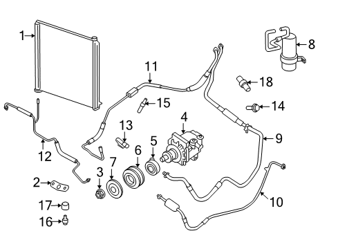 2009 Ford Mustang A/C Compressor Diagram 2 - Thumbnail