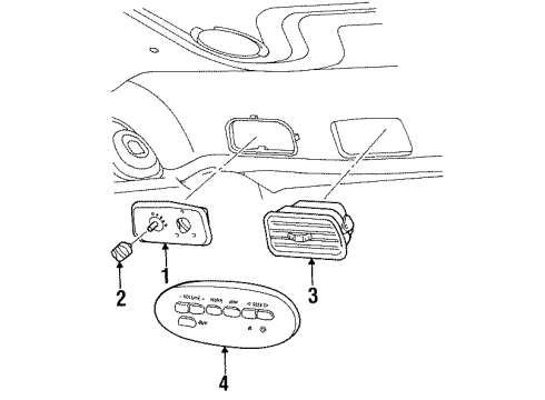 2002 Ford Windstar Controls - Side Panel Diagram 2 - Thumbnail
