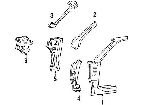 2003 Ford Windstar Hinge Pillar Diagram 2 - Thumbnail