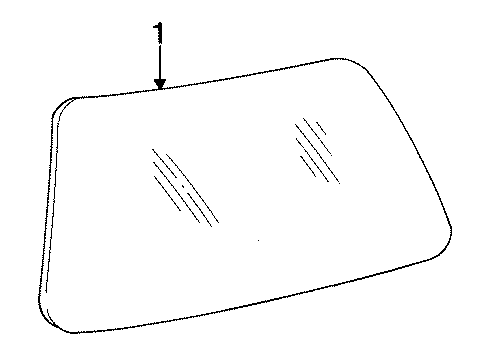 1985 Ford Ranger Glass - Windshield Diagram
