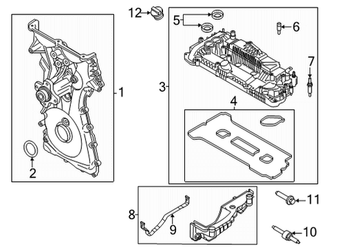 2025 Ford Bronco Valve & Timing Covers Diagram