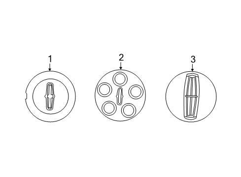 2000 Lincoln LS Wheel Covers & Trim Diagram