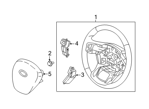 2022 Ford F-350 Super Duty Steering Wheel & Trim Diagram 2 - Thumbnail