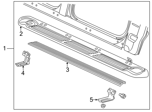 1998 Ford F-150 Running Board Diagram 2 - Thumbnail