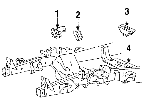 1999 Lincoln Navigator Engine & Trans Mounting Diagram