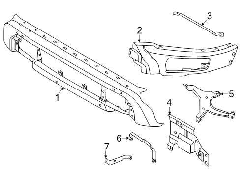 2024 Ford F-150 Bumper & Components - Front Diagram 7 - Thumbnail