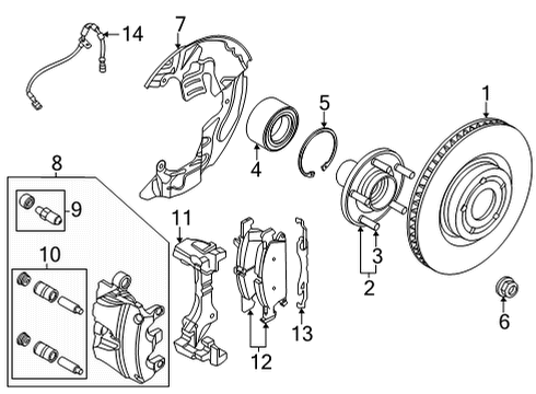 2024 Ford Maverick Front Brakes Diagram