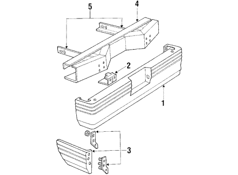 1988 Ford Ranger Bumper & Components - Rear Diagram 2 - Thumbnail