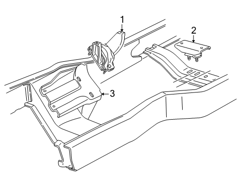 1995 Ford E-150 Econoline Club Wagon Engine & Trans Mounting Diagram 2 - Thumbnail