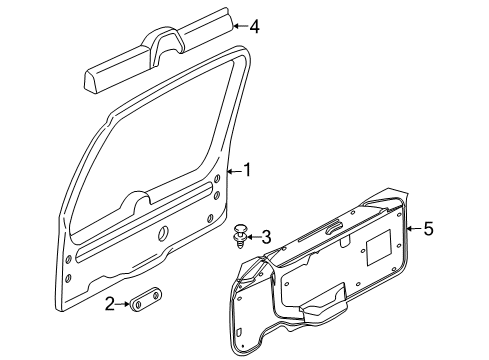 2007 Mercury Mountaineer Handle, Camel, Rear Diagram for 7L2Z-78434A14-AA