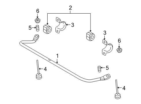 2011 Ford Focus Stabilizer Bar & Components Diagram 3 - Thumbnail