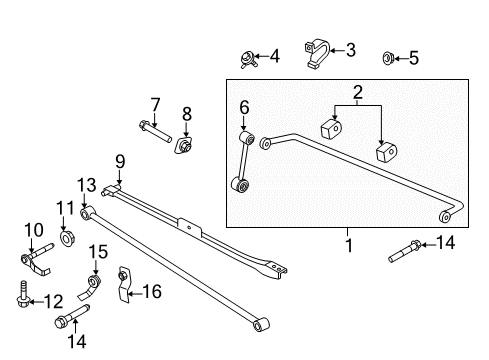 2011 Ford Mustang Stabilizer Bar & Components Diagram 4 - Thumbnail