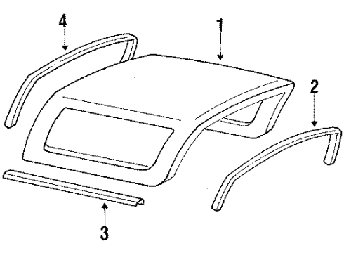 1985 Ford Bronco Roof & Components Diagram