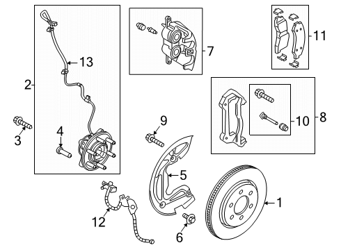 2025 Lincoln Navigator Front Brakes Diagram