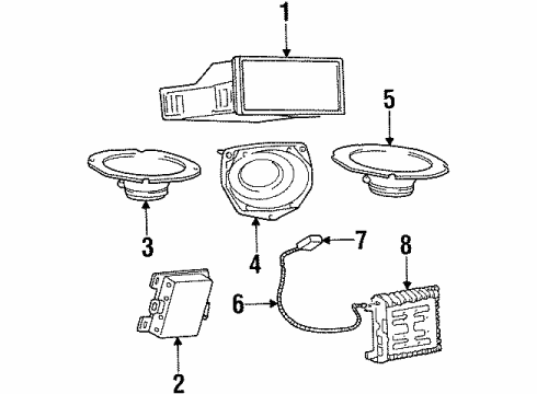 1996 Mercury Grand Marquis Radio Diagram for F5AZ-18806-BA