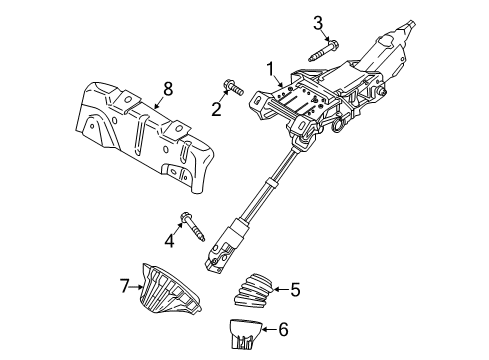 2016 Ford Focus Steering Column Assembly Diagram 2 - Thumbnail