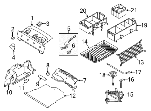 2014 Ford Fiesta Interior Trim - Rear Body Diagram 2 - Thumbnail