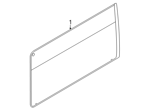 2025 Ford Transit-150 Glass - Side Door Diagram 3 - Thumbnail