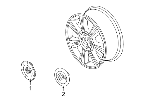 2009 Mercury Sable Wheel Covers & Trim Diagram
