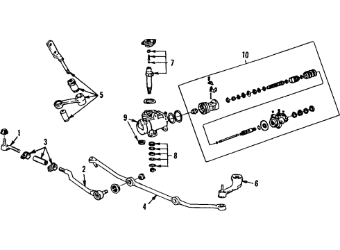 1988 Lincoln Town Car P/S Pump & Hoses Diagram