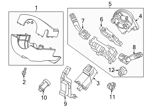 2014 Ford Explorer Ignition Lock - Steering Diagram 2 - Thumbnail