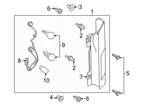 2025 Ford Transit-150 Combination Lamps Diagram