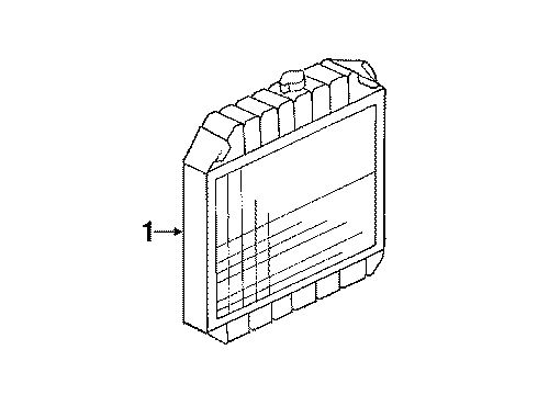 1990 Ford E-150 Econoline Radiator & Components Diagram 2 - Thumbnail